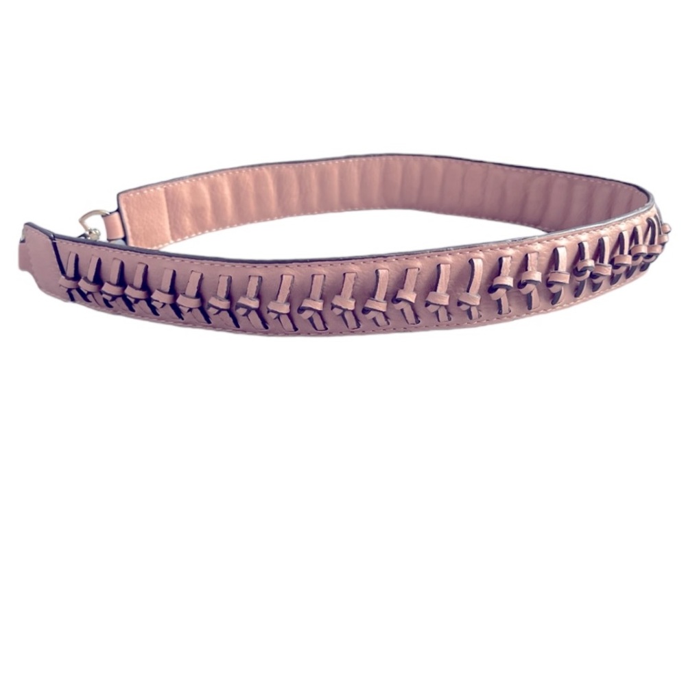 ENZO ANGIOLINI BELT Blush Pink Braided Clip Size Small / Medium FAST SHIP 440-24 - Picture 7 of 11